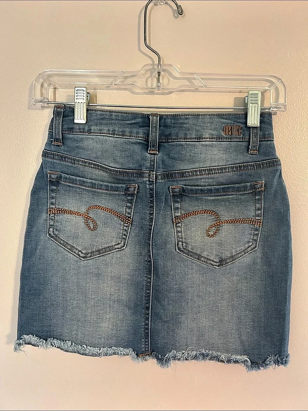 Girls Denim Mini Skirt in Blue